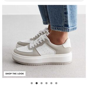 Madden Girl Women's Sneakers in White and Grey